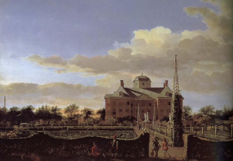 Jan van der Heyden Castle Garden in the rear